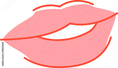 Beautiful lips illustration 1