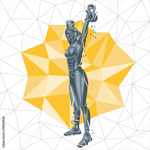 Vector silhouettes of woman doing fitness and crossfit workouts