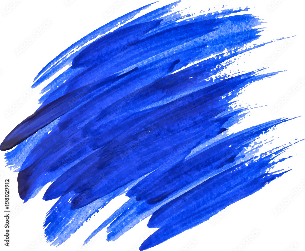 Blue watercolor texture paint stain shining brush stroke