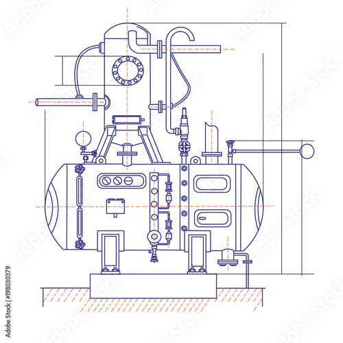 free drawing of a refrigerating machine