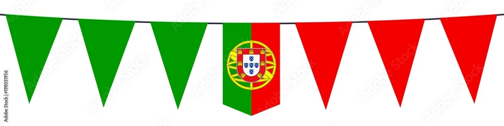 Banner. Garlands, pennants, Portugal