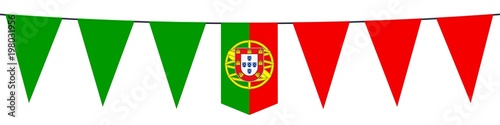 Banner. Garlands, pennants, Portugal