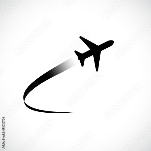 Aeroplane icon isolated on ...