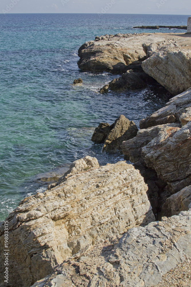 Greece, Ionian coast, rocky shore