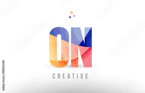 Free Download orange blue alphabet letter on o n logo icon design with dots - GFXLoad