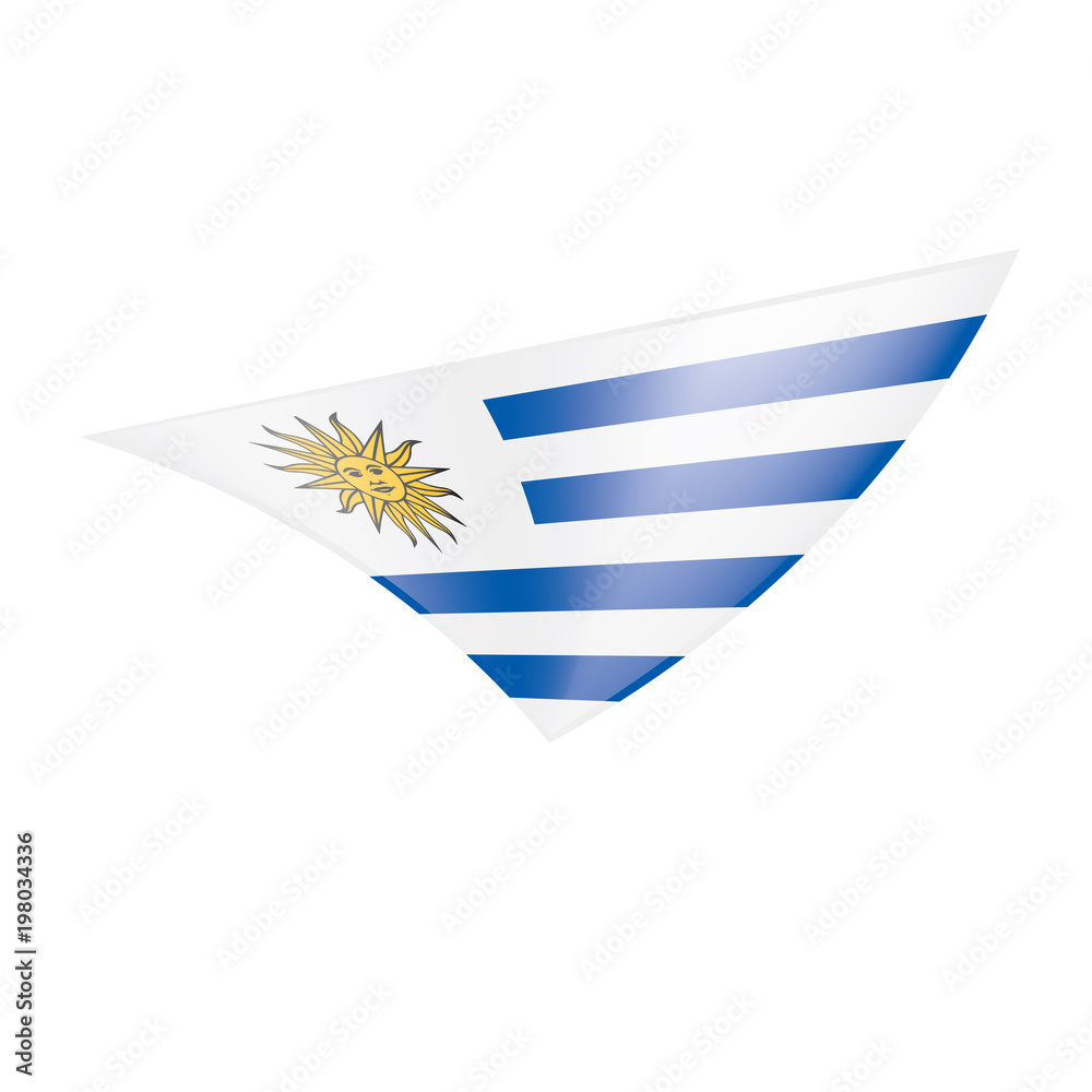Obraz premium Uruguay flag, vector illustration