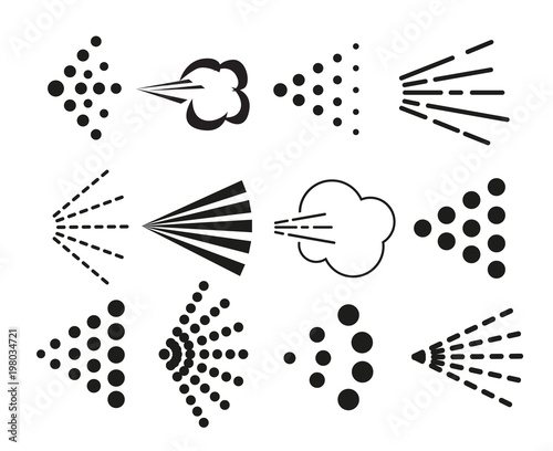 Spray icons set