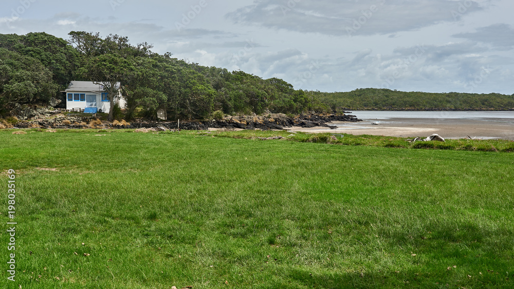 Old holiday home on Rangitoto island Old holiday home on Rangitoto island
