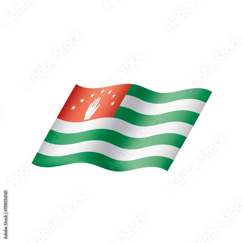 Abkhazia flag, vector illustration
