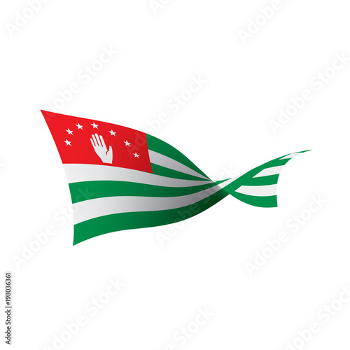 Abkhazia flag, vector illustration