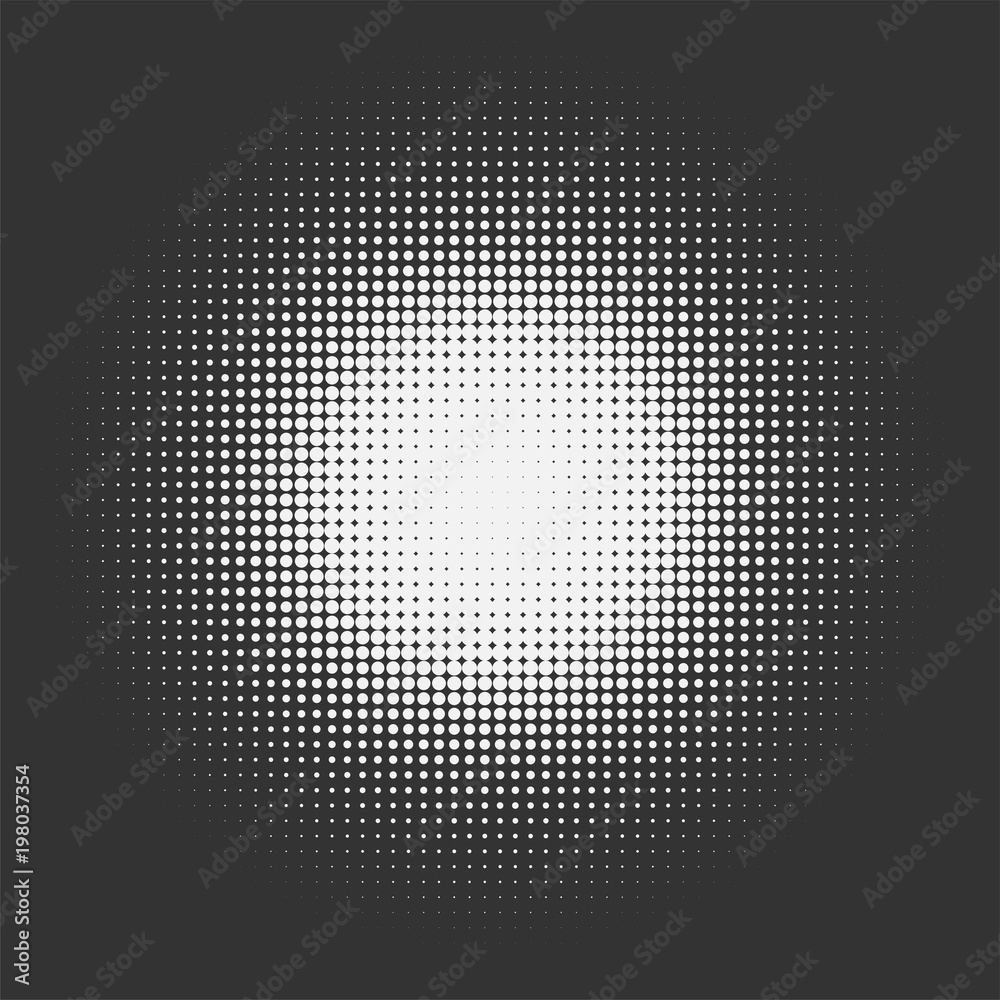 Dotted abstract form. Vector illustration