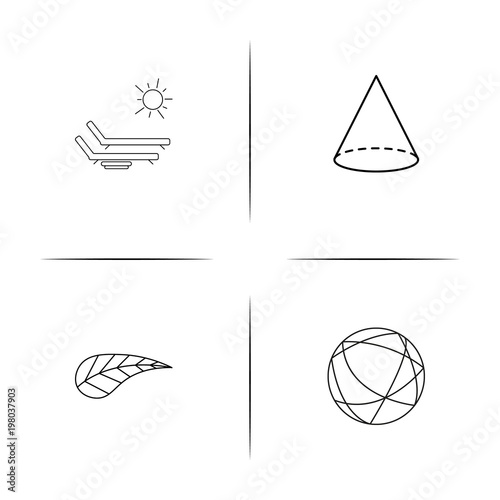 Industry simple linear icons set. Outlined vector icons