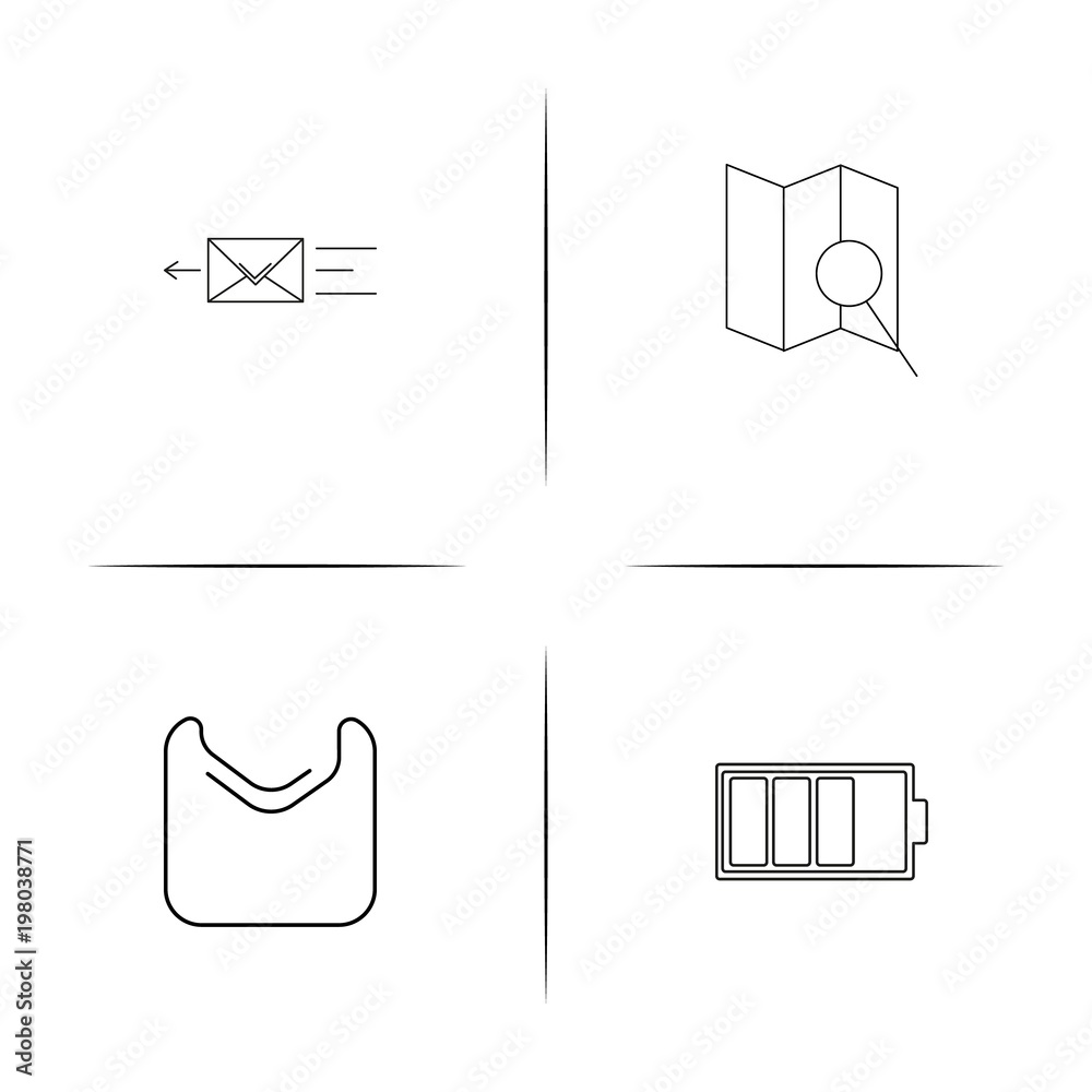 Interface simple linear icons set. Outlined vector icons Interface simple linear icons set. Outlined vector icons