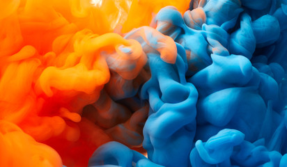 Ink drop in water background