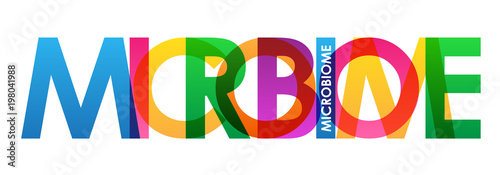 MICROBIOME Colourful Vector Letters Icon
