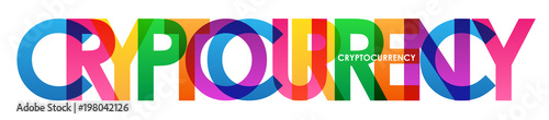 CRYPTOCURRENCY colourful letters icon