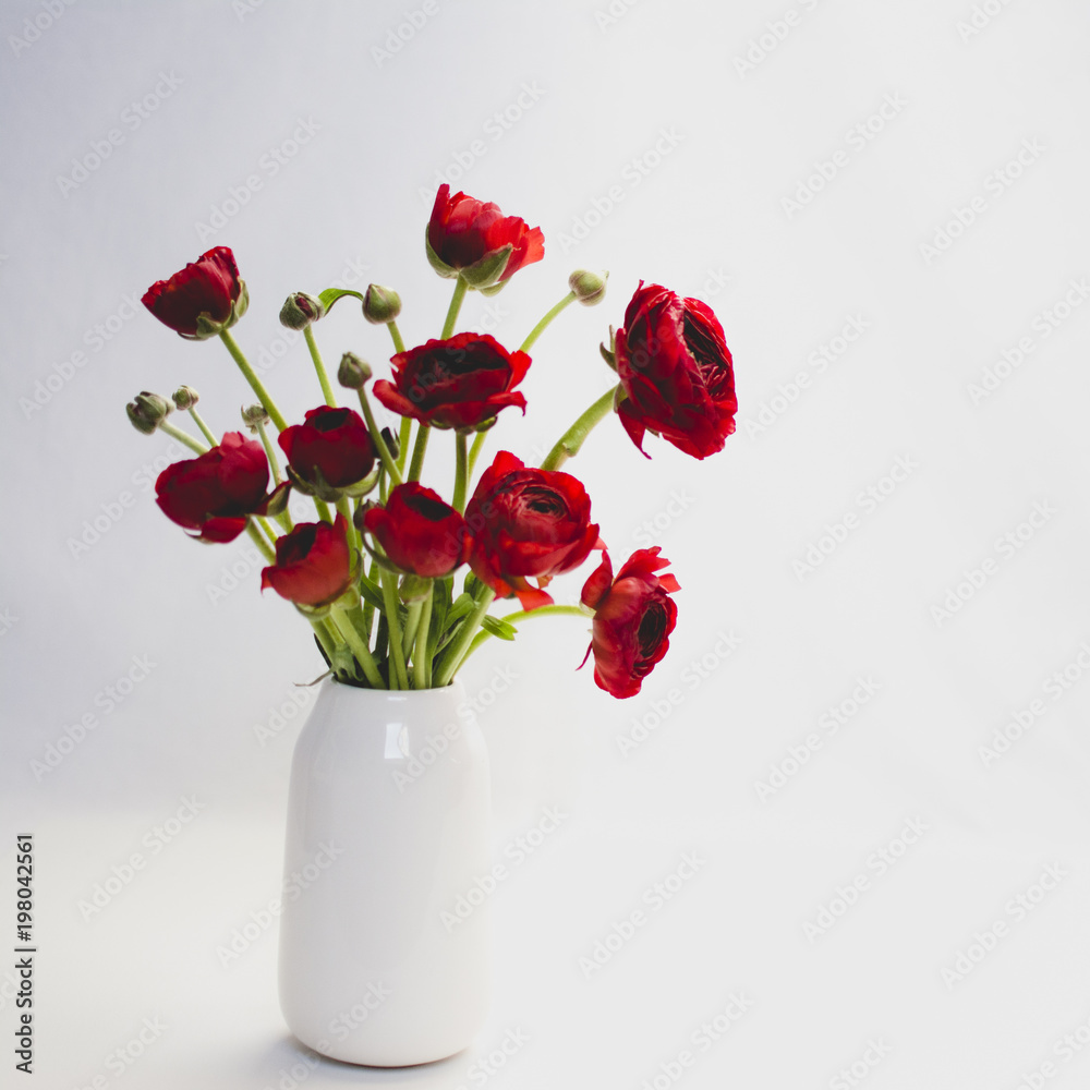 Obraz premium Red Ranunculus bouquet