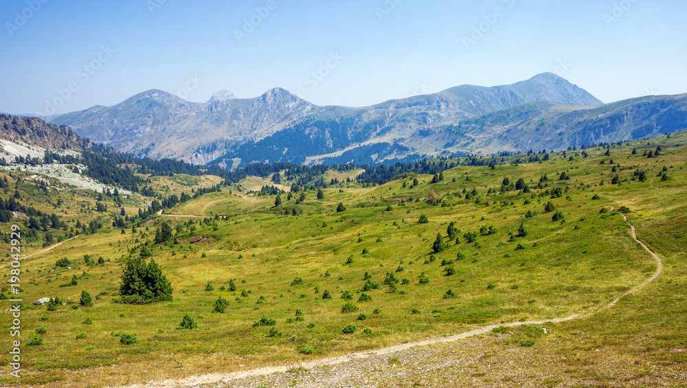 Narrow shepherd trail in the mountains 