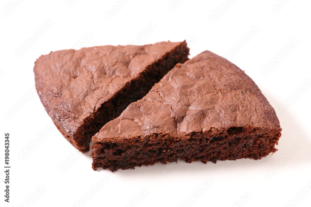 chocolate pie on white background chocolate pie on white background
