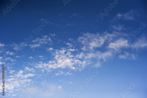 Blue sky with white cloud