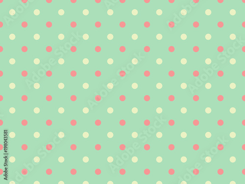 Green and Pink Polka Dot Background