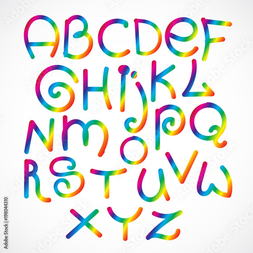 alphabet hand drawn text