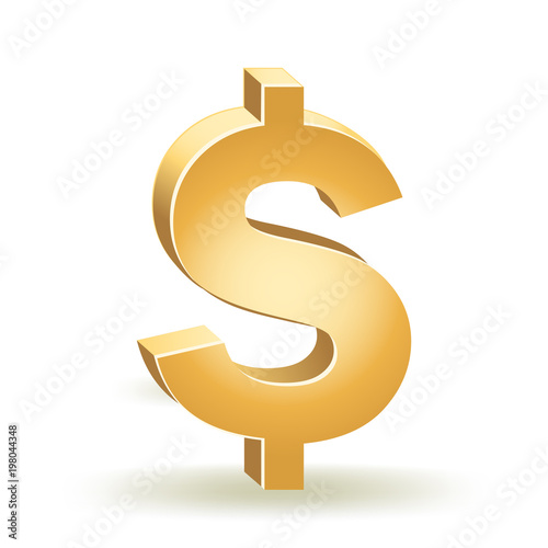3D Dollar Sign