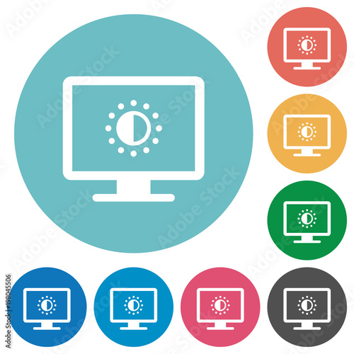 Adjust screen saturation flat round icons