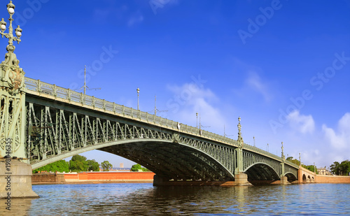 Troitsky Bridge in St Petersburg, Russia