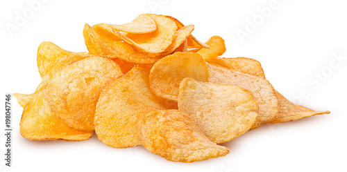 Potato chips pile photo