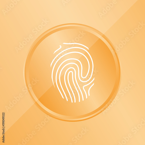 Bronze Medaille - Abdruck des Fingers
