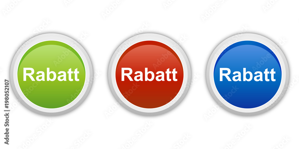rundes Button Set grün rot blau - Rabatt rundes Button Set grün rot blau - Rabatt