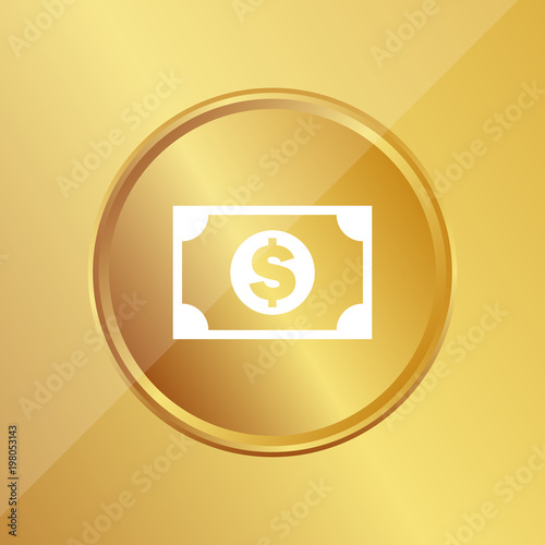 Gold Medaille - Dollarschein