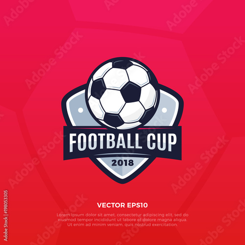 Football/Soccer cup 2018 emblem sign vector illustration