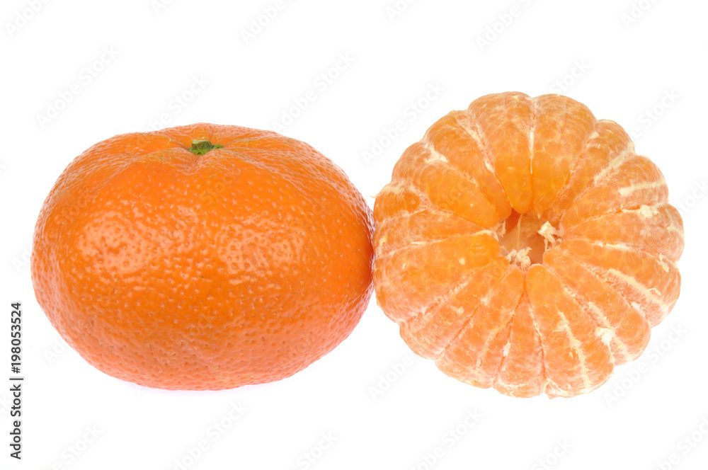 Mandarin orange. Sweet fruit isolated on white background Mandarin orange. Sweet fruit isolated on white background