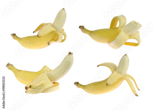 Banana set. Isolated on white background