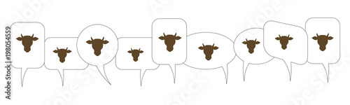 Sprechblasen - Rinderkopf