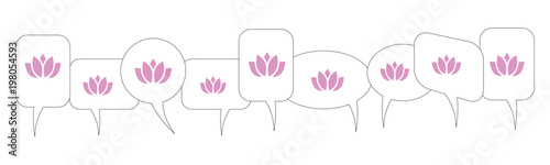 Sprechblasen - Lotusblume