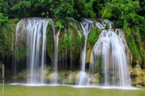 Sai Yok waterfall  Beautiful waterwall in nationalpark of Kanchanaburi province  ThaiLand.