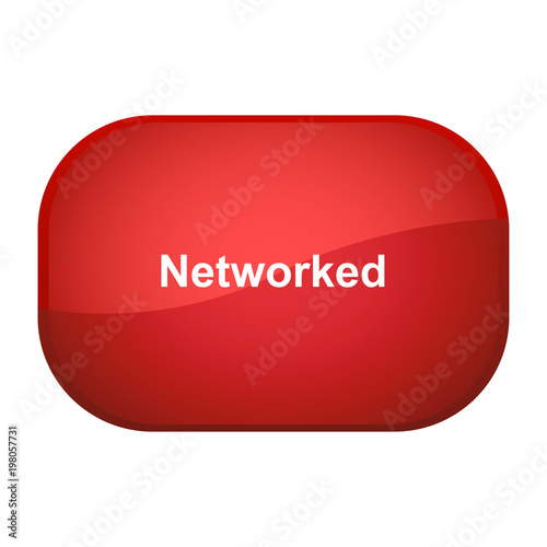 Glossy Button rot - Netzwerk