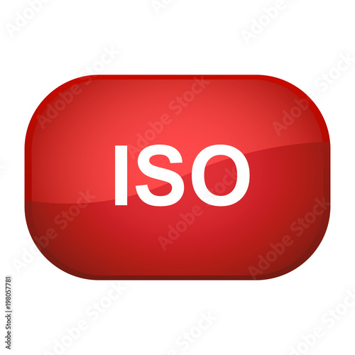 Glossy Button rot - ISO