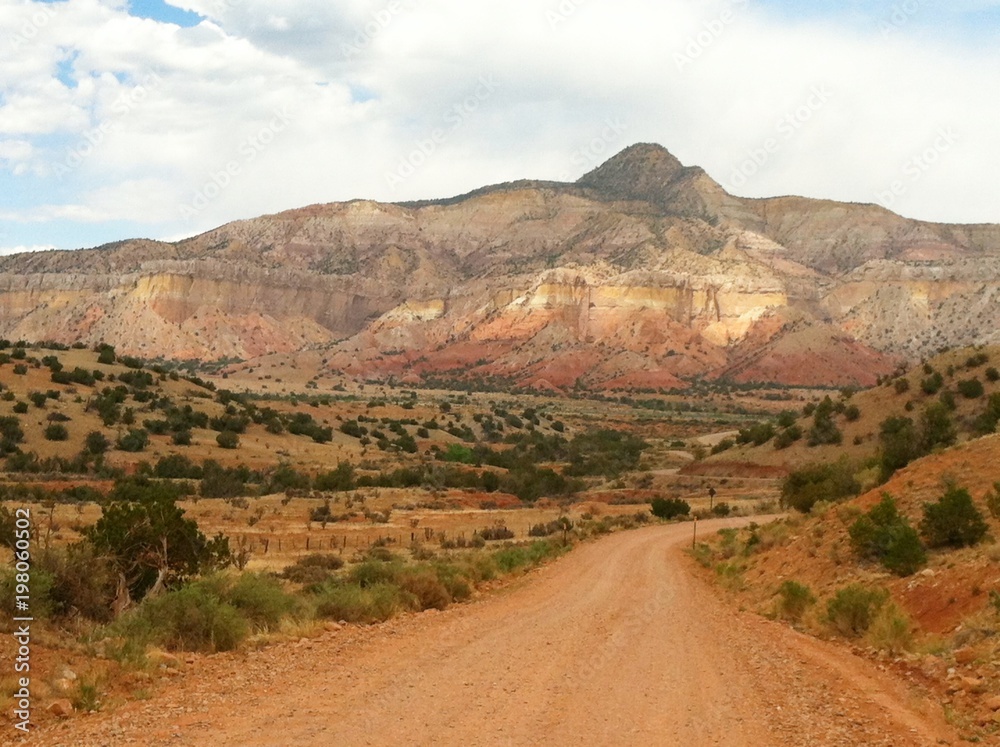 New Mexico view of desert and mountain