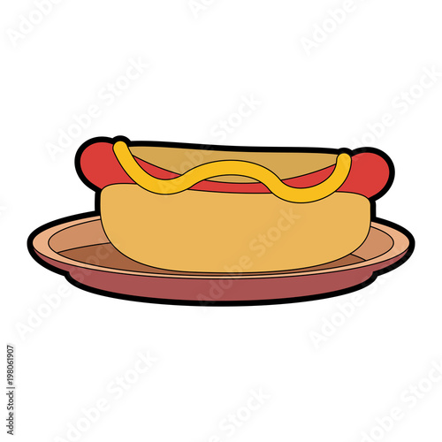 Hot dog fast food vector illustration graphic design