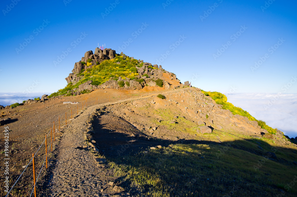 Fototapeta premium Pico Ruivo peak on Madeira island, Portugal