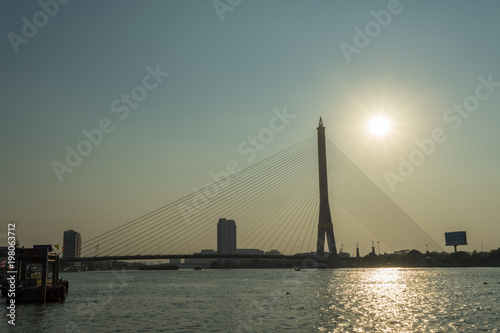 ラマ８世橋・吊り橋・バンコク・King Rama VIII Bridge