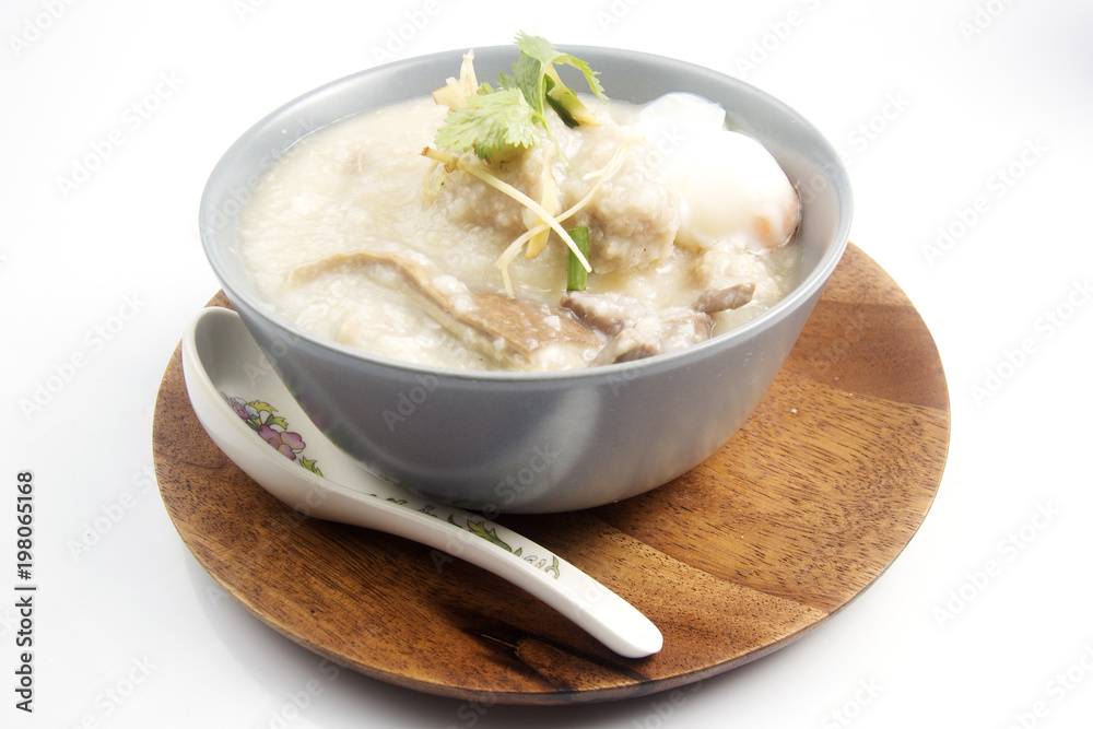 porridge rice in ceramic bowl porridge rice in ceramic bowl