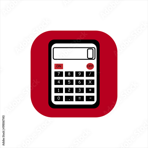 square icon with a calculator.