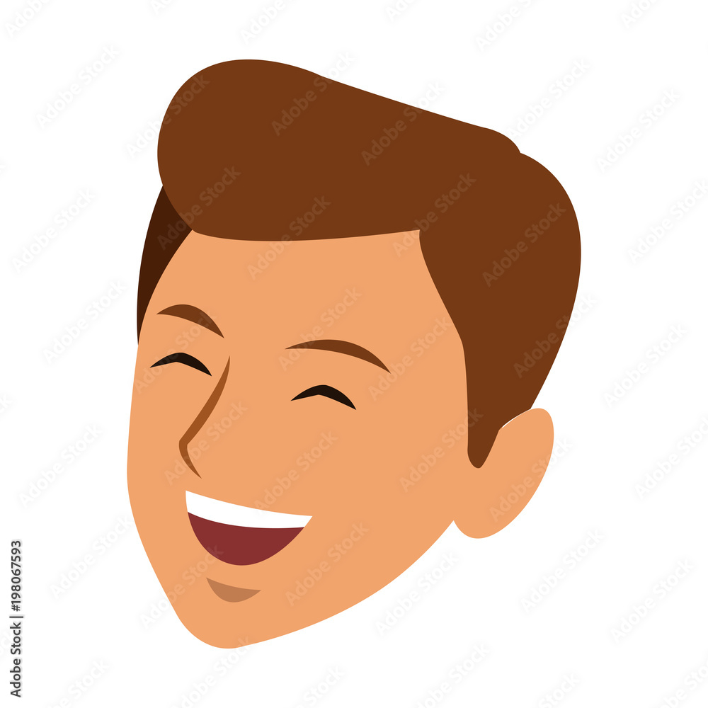 Young man face cartoon vector illustration graphic design Young man face cartoon vector illustration graphic design