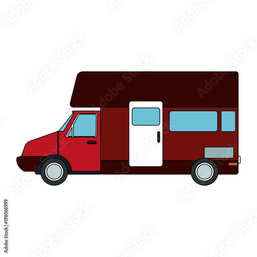 Home van vehicle vector illustration graphic design