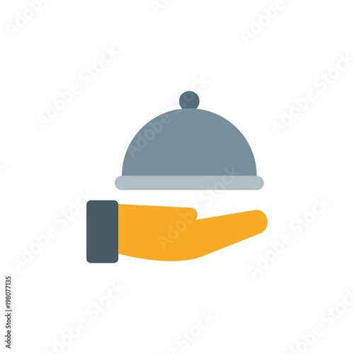hotel food service flat vector icon. Modern simple isolated sign. Pixel perfect vector  illustration for logo, website, mobile app and other designs